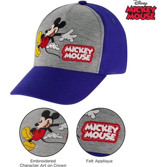 Disney Boys Mickey Mouse Baseball Hat, Kids Cap Size 2-4 or 4-7 - Picture 4 of 8